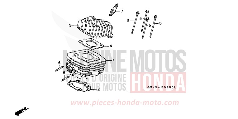 ZYLINDER/ZYLINDERKOPF von CB1300 Super Bold'or ABS MU BLACK (NH148) von 1996